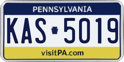 PA license plate KAS5019