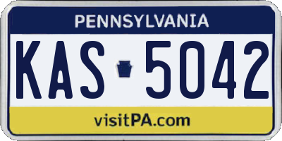 PA license plate KAS5042