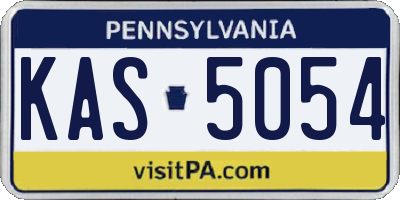 PA license plate KAS5054