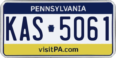 PA license plate KAS5061