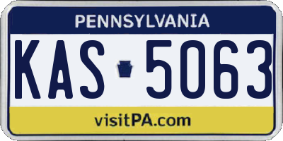 PA license plate KAS5063