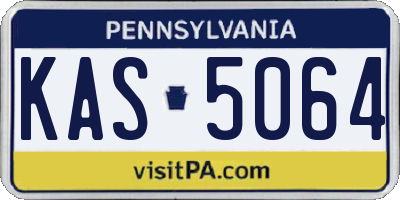 PA license plate KAS5064