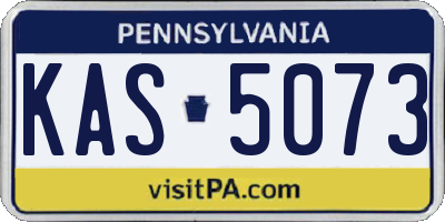 PA license plate KAS5073