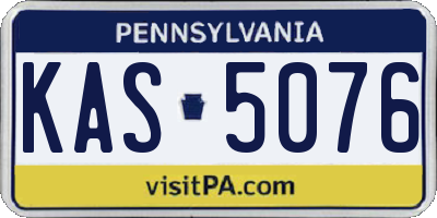 PA license plate KAS5076