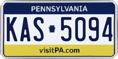 PA license plate KAS5094
