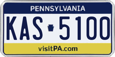 PA license plate KAS5100