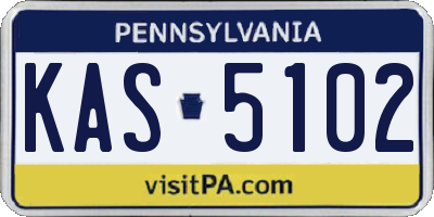 PA license plate KAS5102