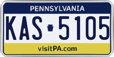 PA license plate KAS5105