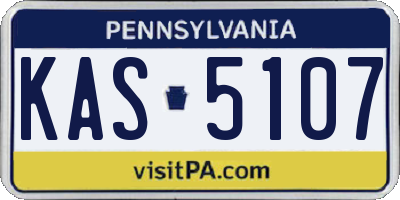 PA license plate KAS5107
