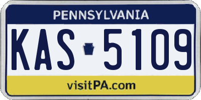 PA license plate KAS5109