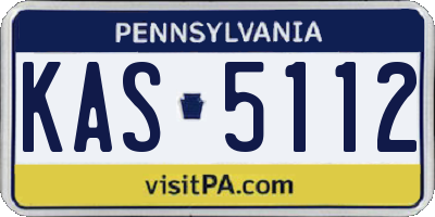 PA license plate KAS5112