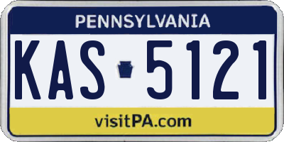 PA license plate KAS5121
