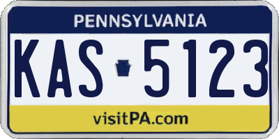 PA license plate KAS5123