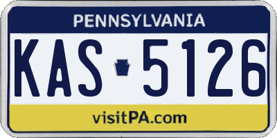 PA license plate KAS5126