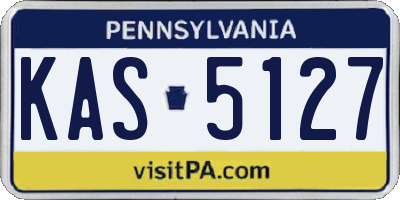 PA license plate KAS5127