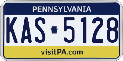 PA license plate KAS5128