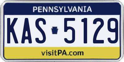 PA license plate KAS5129