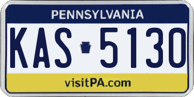 PA license plate KAS5130