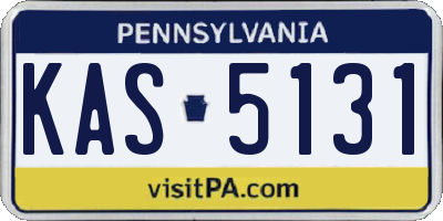 PA license plate KAS5131