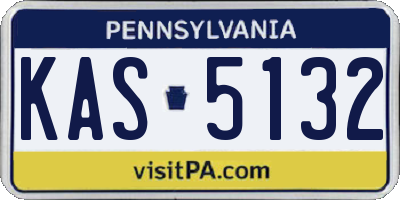 PA license plate KAS5132