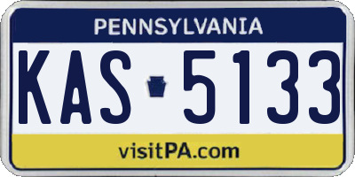PA license plate KAS5133