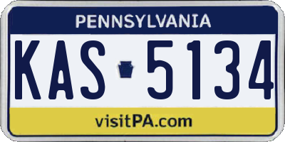 PA license plate KAS5134