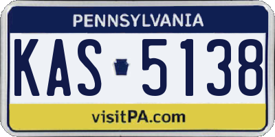 PA license plate KAS5138