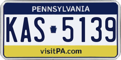 PA license plate KAS5139
