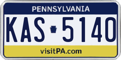 PA license plate KAS5140