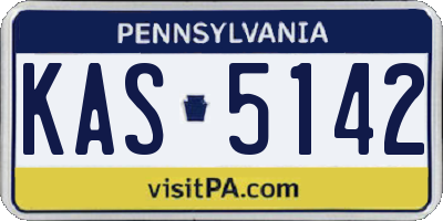PA license plate KAS5142