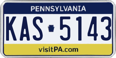 PA license plate KAS5143