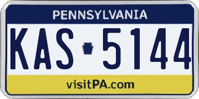 PA license plate KAS5144