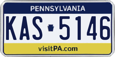 PA license plate KAS5146