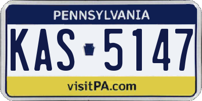 PA license plate KAS5147
