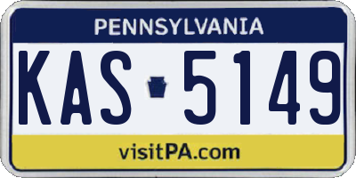 PA license plate KAS5149