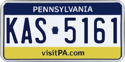 PA license plate KAS5161