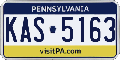 PA license plate KAS5163