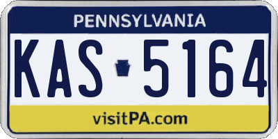 PA license plate KAS5164