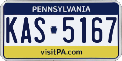PA license plate KAS5167