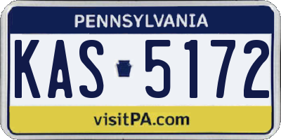 PA license plate KAS5172