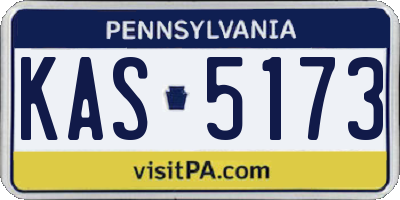 PA license plate KAS5173