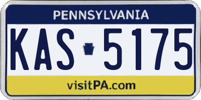 PA license plate KAS5175