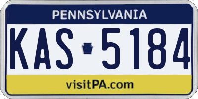 PA license plate KAS5184