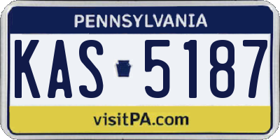 PA license plate KAS5187