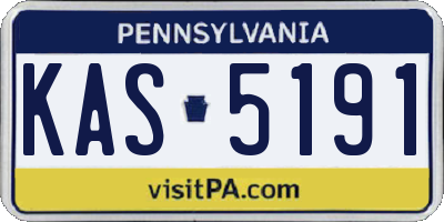 PA license plate KAS5191