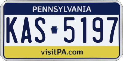 PA license plate KAS5197