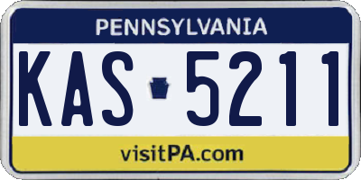 PA license plate KAS5211