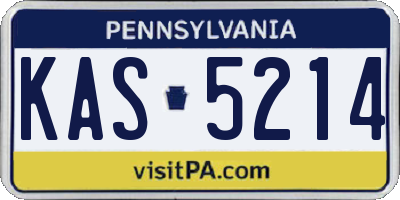 PA license plate KAS5214