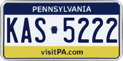 PA license plate KAS5222