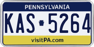 PA license plate KAS5264